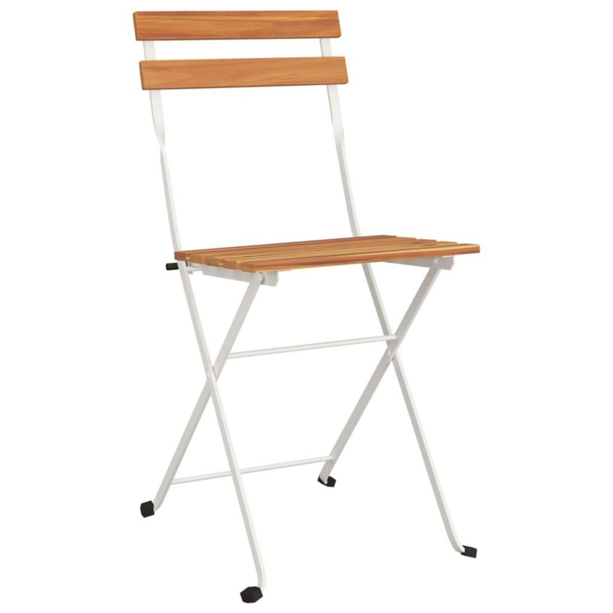 VIDAXL Chaises de bistrot pliantes lot de 4 Bois d'acacia solide acier