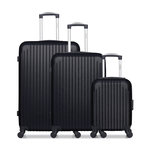 HERO HERO - Lot de 3 - Valise Grand format, valise weekend et valise cabine XXS CARPATES. Coloris disponibles : Rose, Gris, Noir, Beige