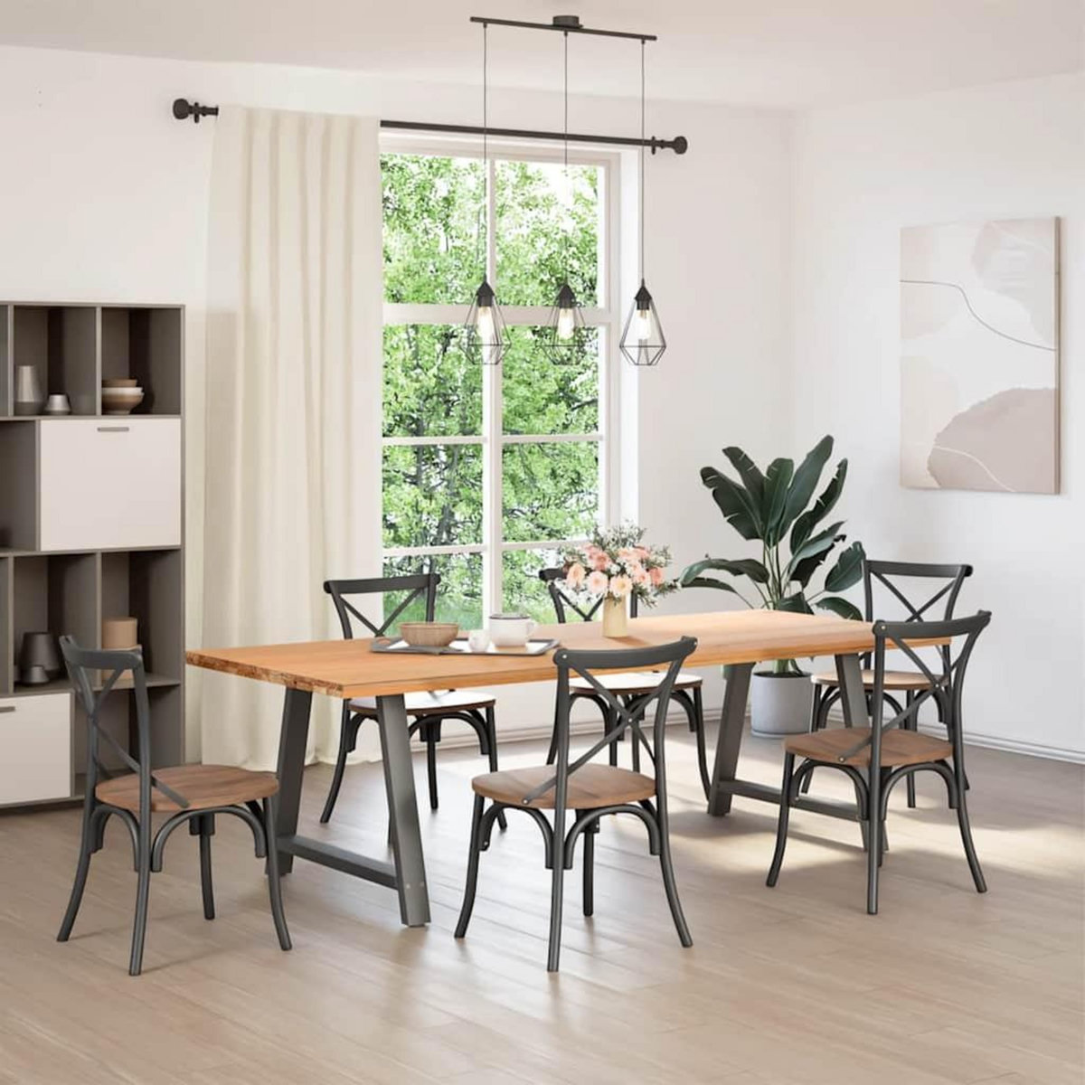 VIDAXL Pieds de table basse forme de A 2 pcs anthracite 100x(72-73) cm