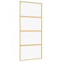 Voir la diapositive 2 : VIDAXL Porte coulissante dore 90x205 cm verre ESG clair et aluminium