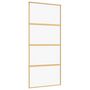 Voir la diapositive 2 : VIDAXL Porte coulissante dore 90x205 cm verre ESG clair et aluminium