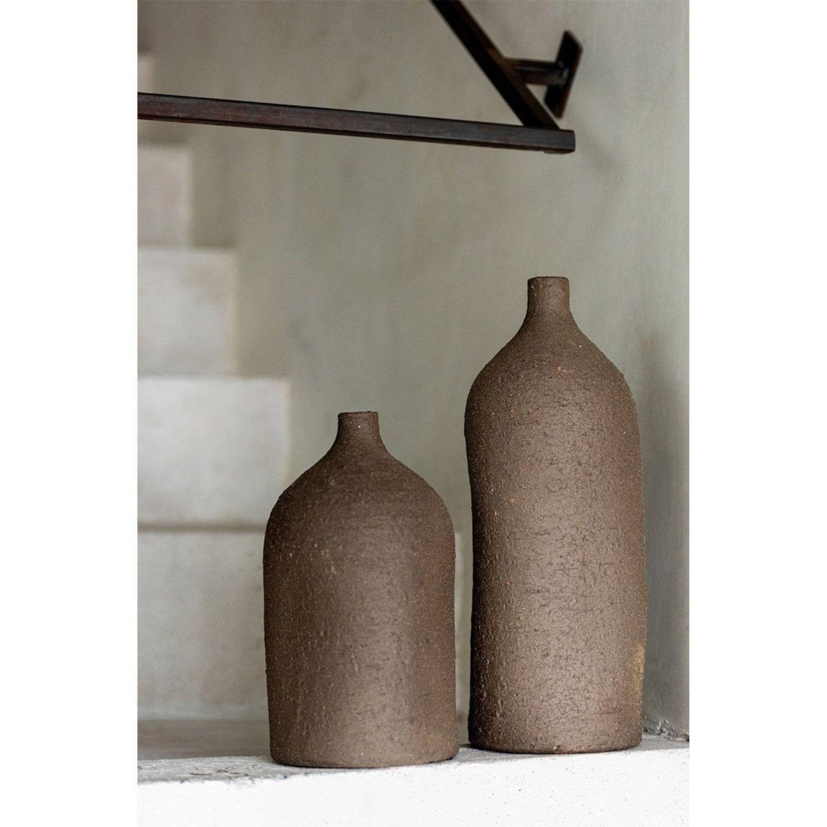 Paris Prix Vase Bouteille en Céramique  Enya  28cm Marron