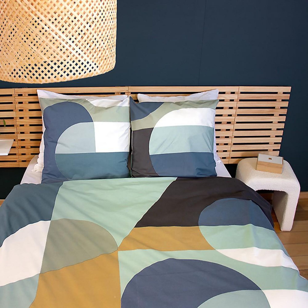 Home collection Parure de couette 3 pcs 240x220 100% coton 57 fils, joelle