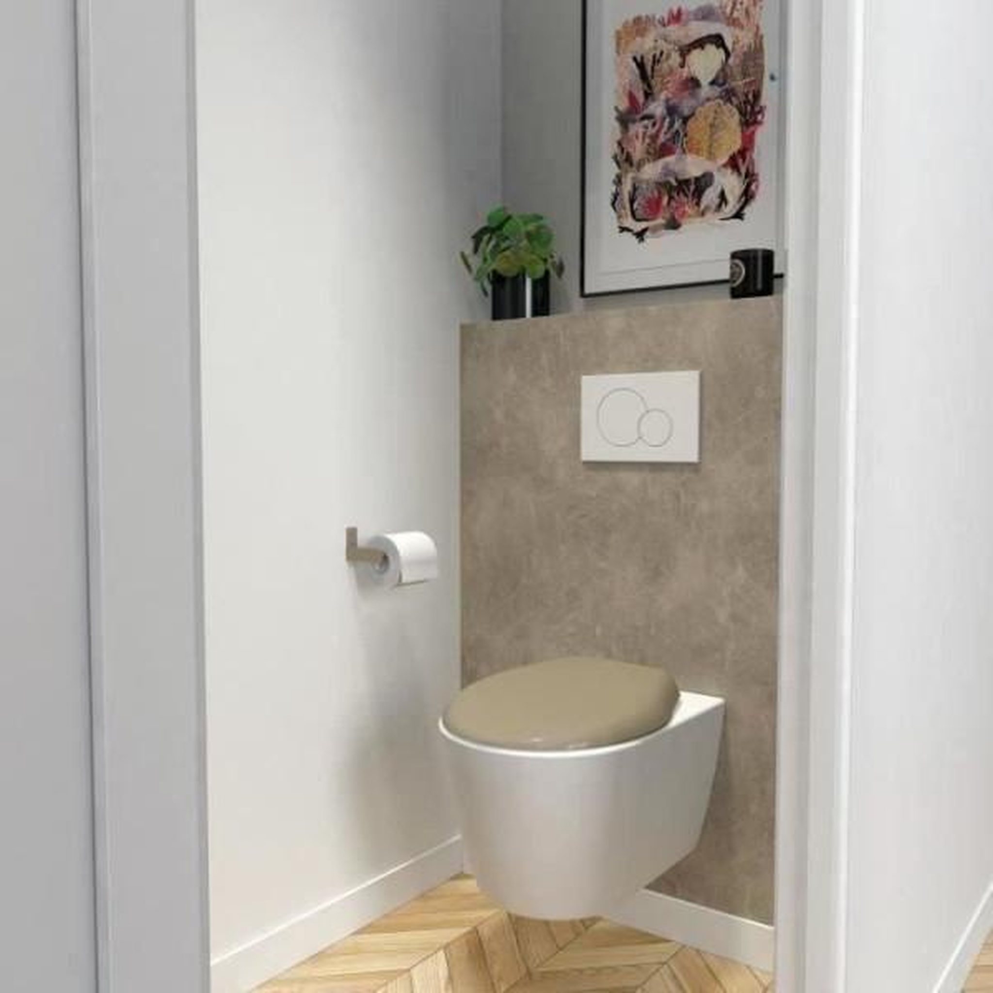 Voir la diapositive 2 : GELCO ABATTANT MARINA TAUPE - POLYPROPYLENE