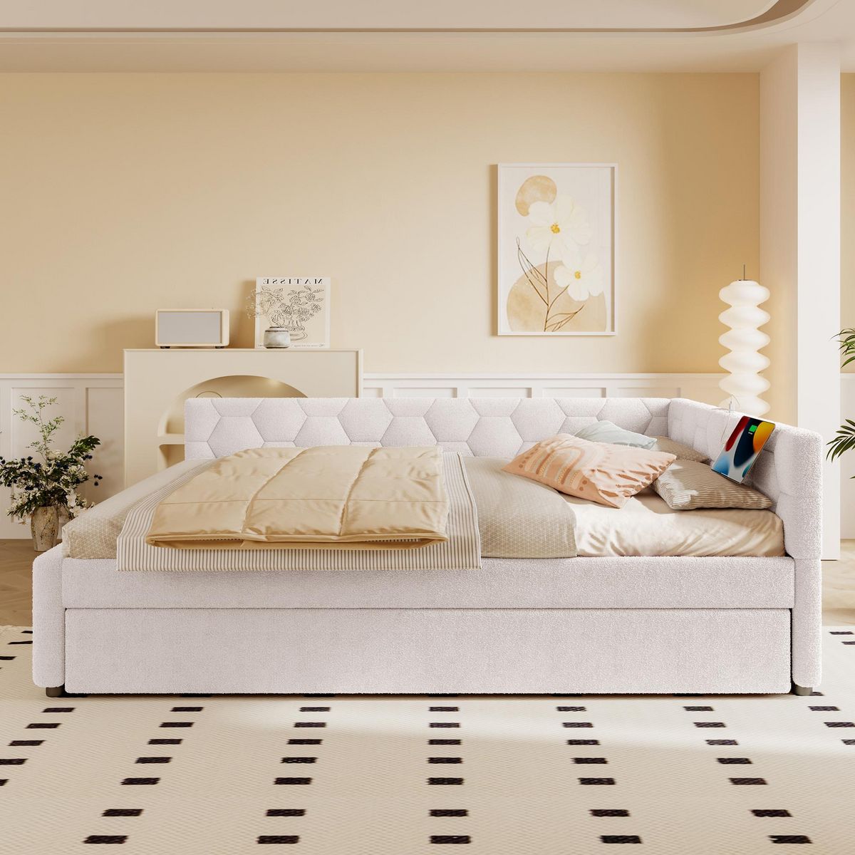 MERAX Lit gigogne rembourré