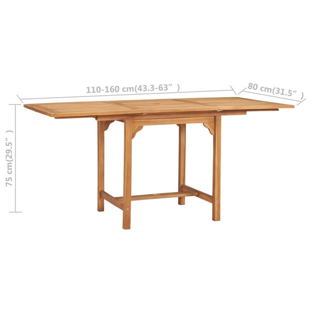 VIDAXL Ensemble a manger de jardin 7 pcs Bois de teck massif