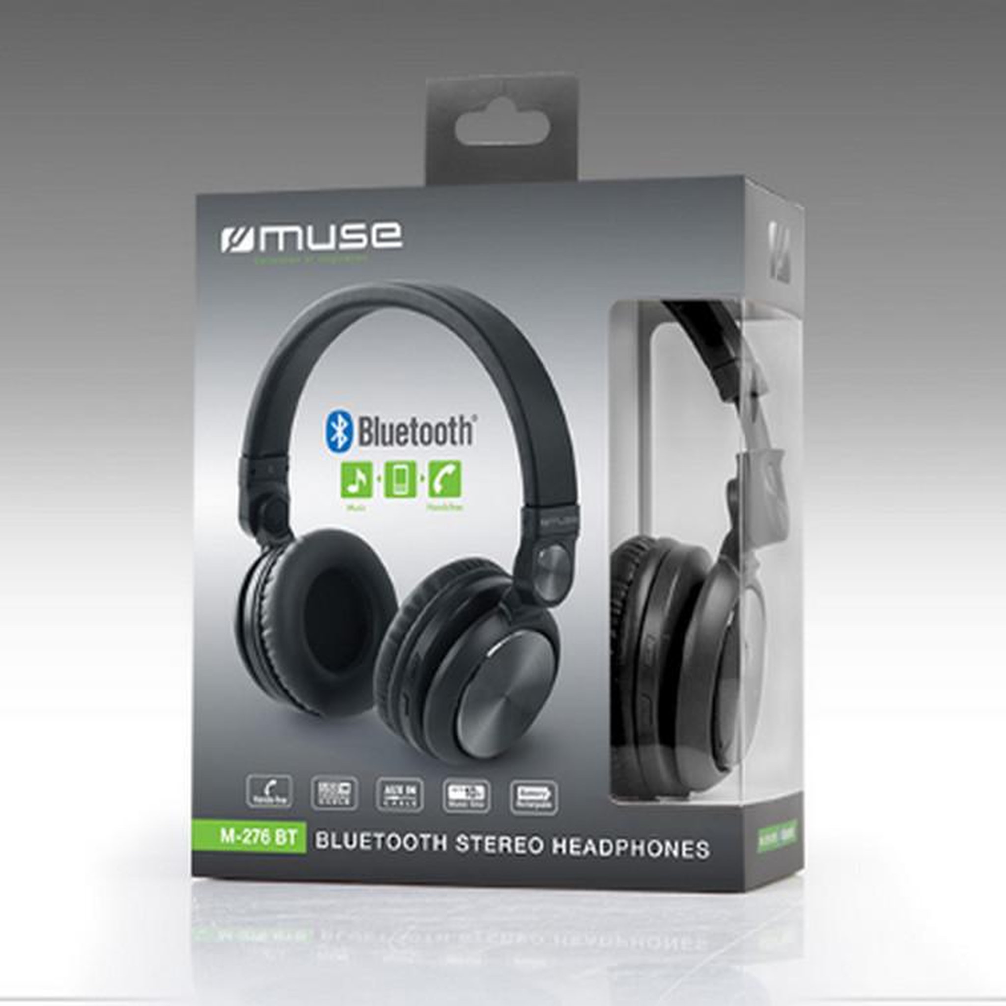 Voir la diapositive 2 : Muse Casque bluetooth sans fil supra-aural - m276bt