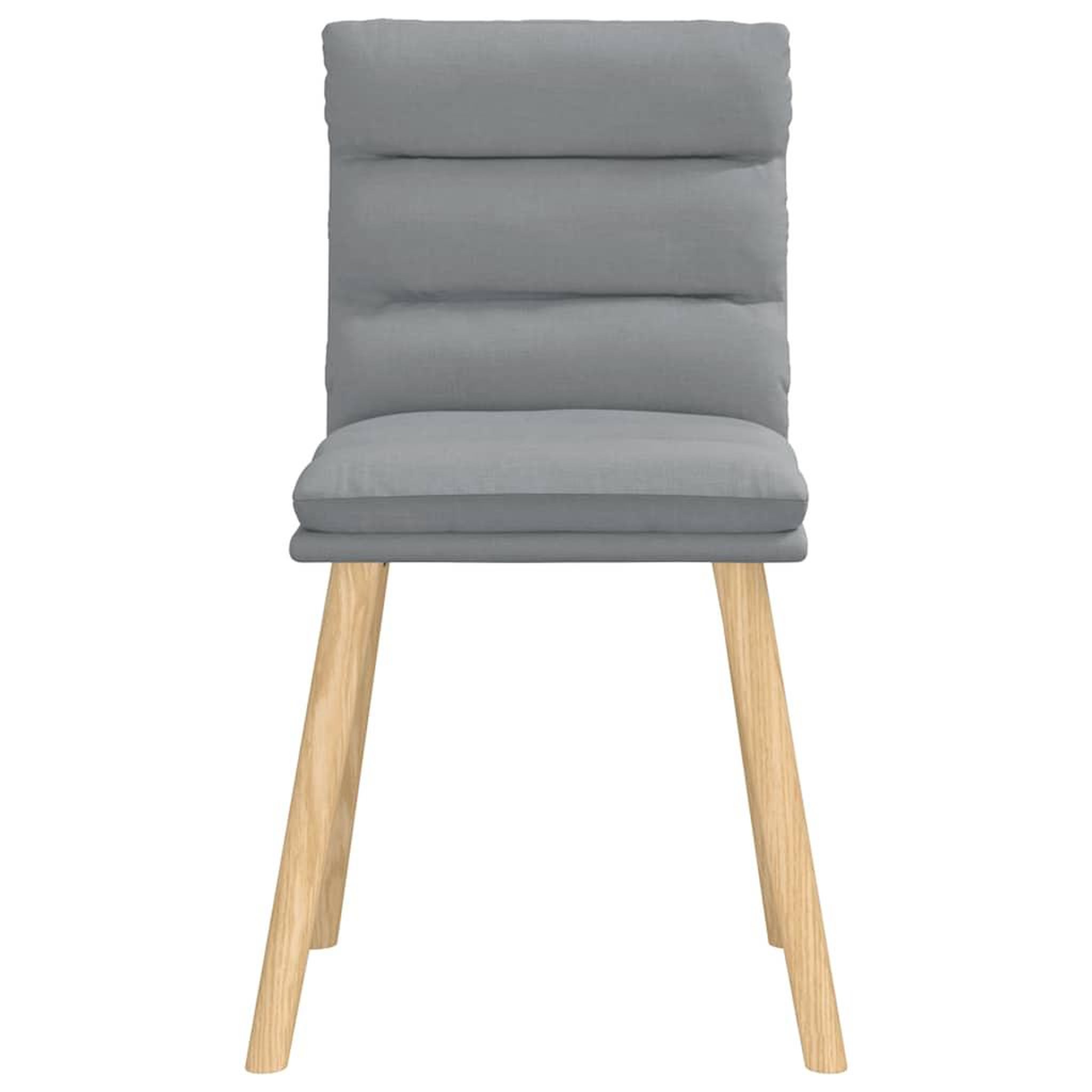 Voir la diapositive 4 : VIDAXL Chaises a manger lot de 4 gris clair tissu