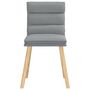 Voir la diapositive 4 : VIDAXL Chaises a manger lot de 4 gris clair tissu