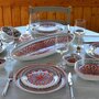 YODECO Lot de 6 assiettes plates Bakir rouge - D 24 cm