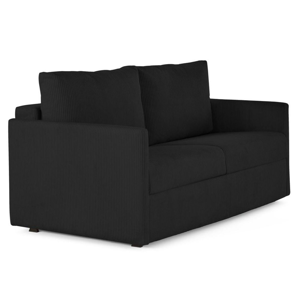 BEST MOBILIER Ottawa - canapé 3 places convertible express couchage quotidien 140 cm matelas 12 cm en velours côtelé