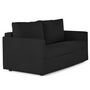 Voir la diapositive 4 : BEST MOBILIER Ottawa - canapé 3 places convertible express couchage quotidien 140 cm matelas 12 cm en velours côtelé