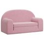 Voir la diapositive 2 : VIDAXL Canape-lit pour enfants 2 places rose peluche douce