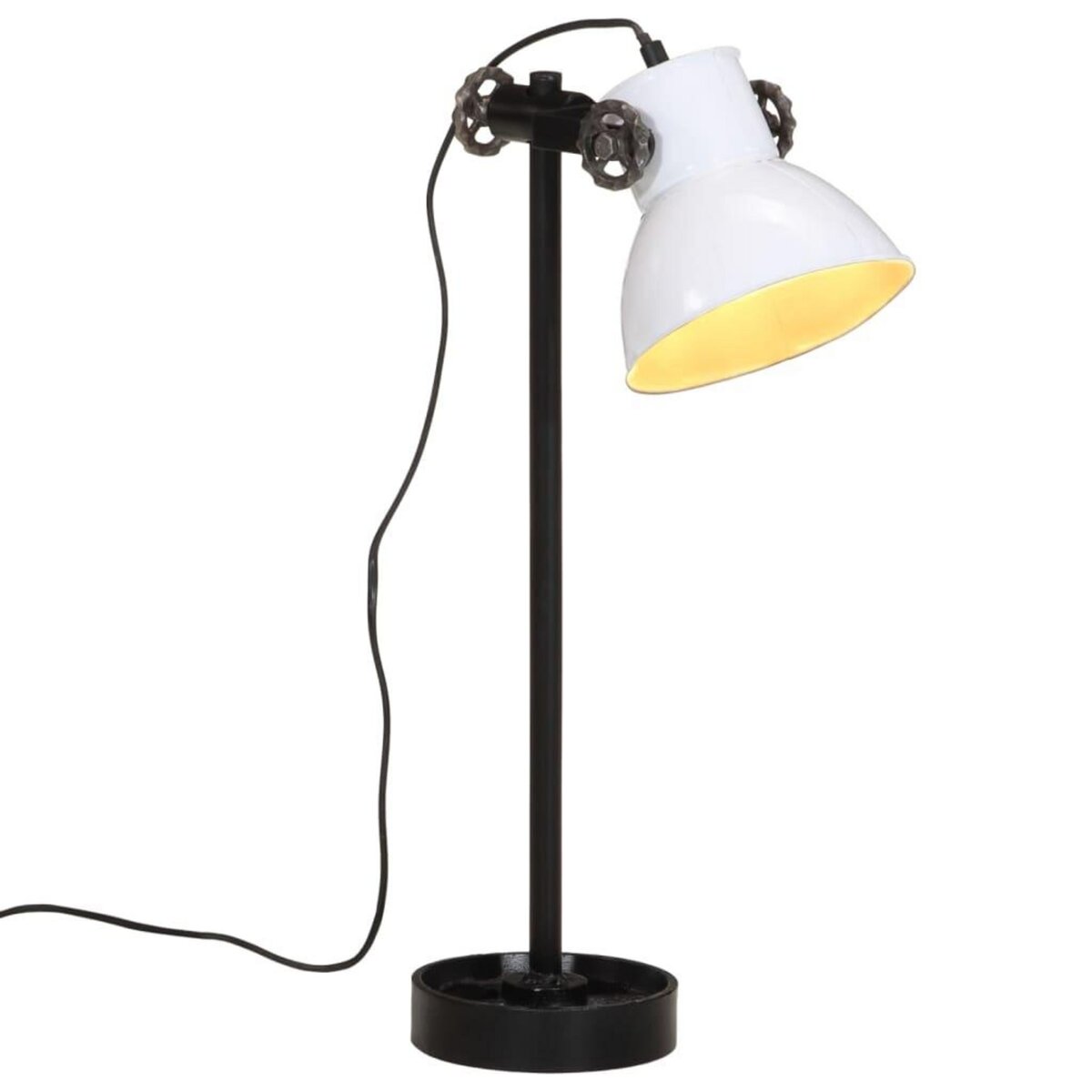 VIDAXL Lampe de bureau 25 W blanc 15x15x55 cm E27