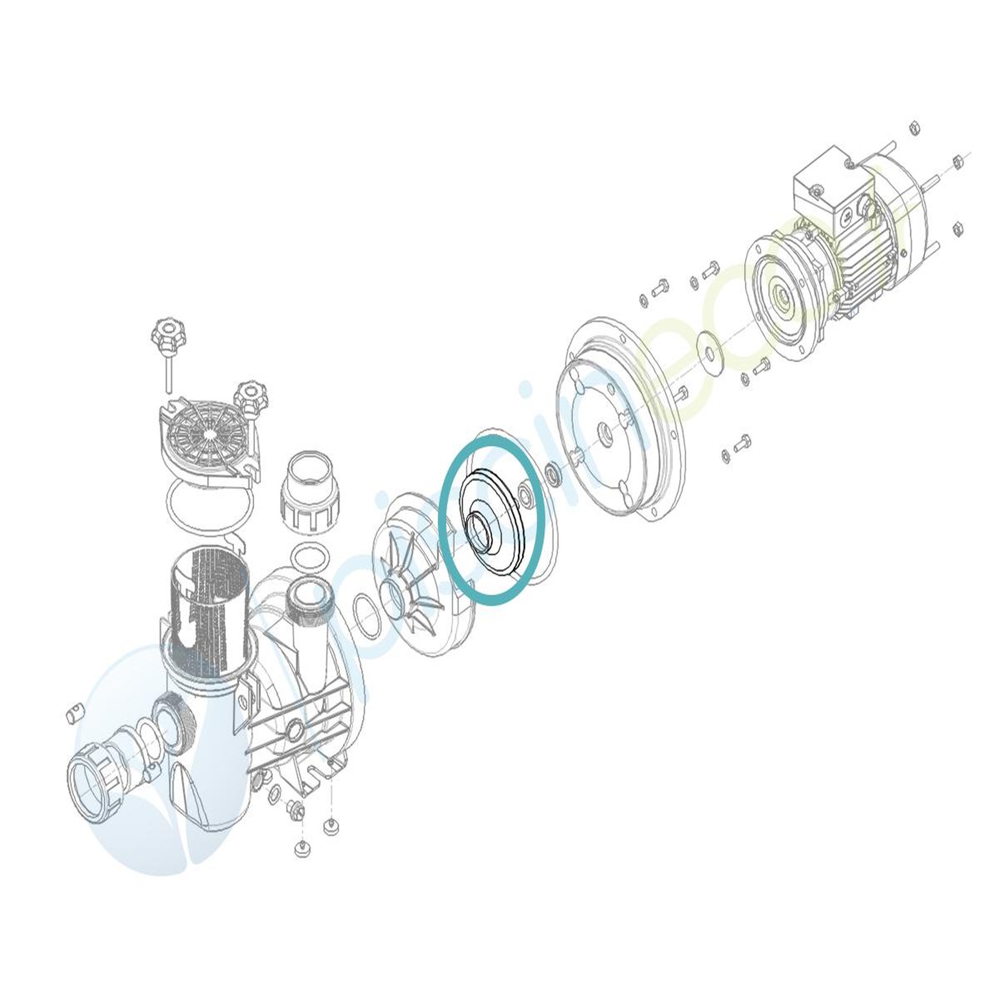HYDROSWIM Turbine ø 103 x 6  pour pompe série hps050 - hydroswim