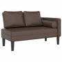 Voir la diapositive 2 : VIDAXL Chaise longue avec coussins marron similicuir
