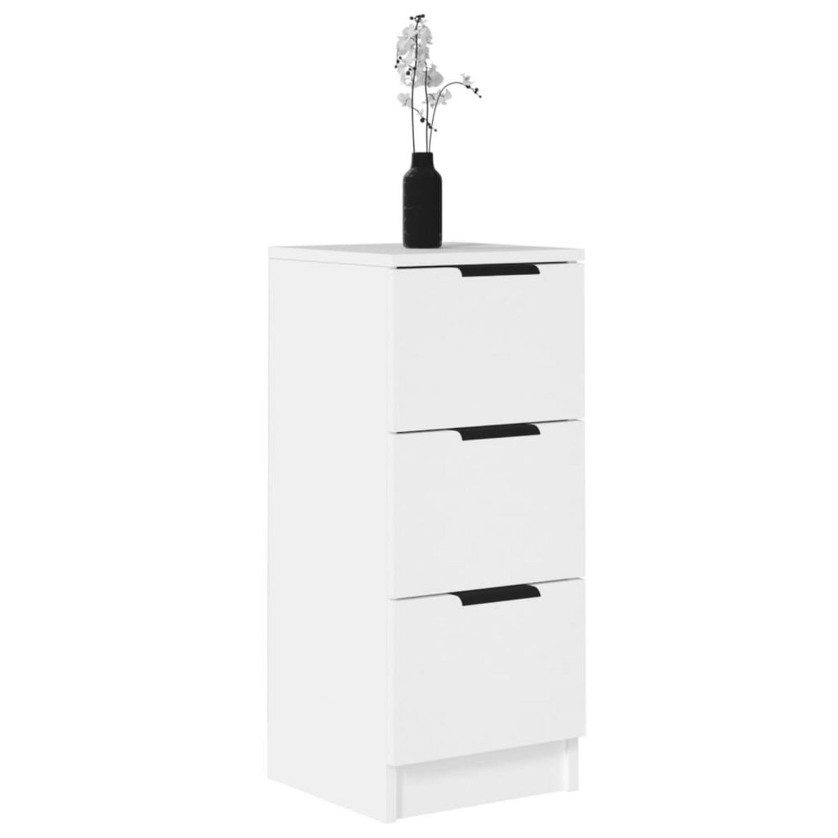 VIDAXL Buffets 2 pcs blanc 30x30x70 cm bois d'ingenierie