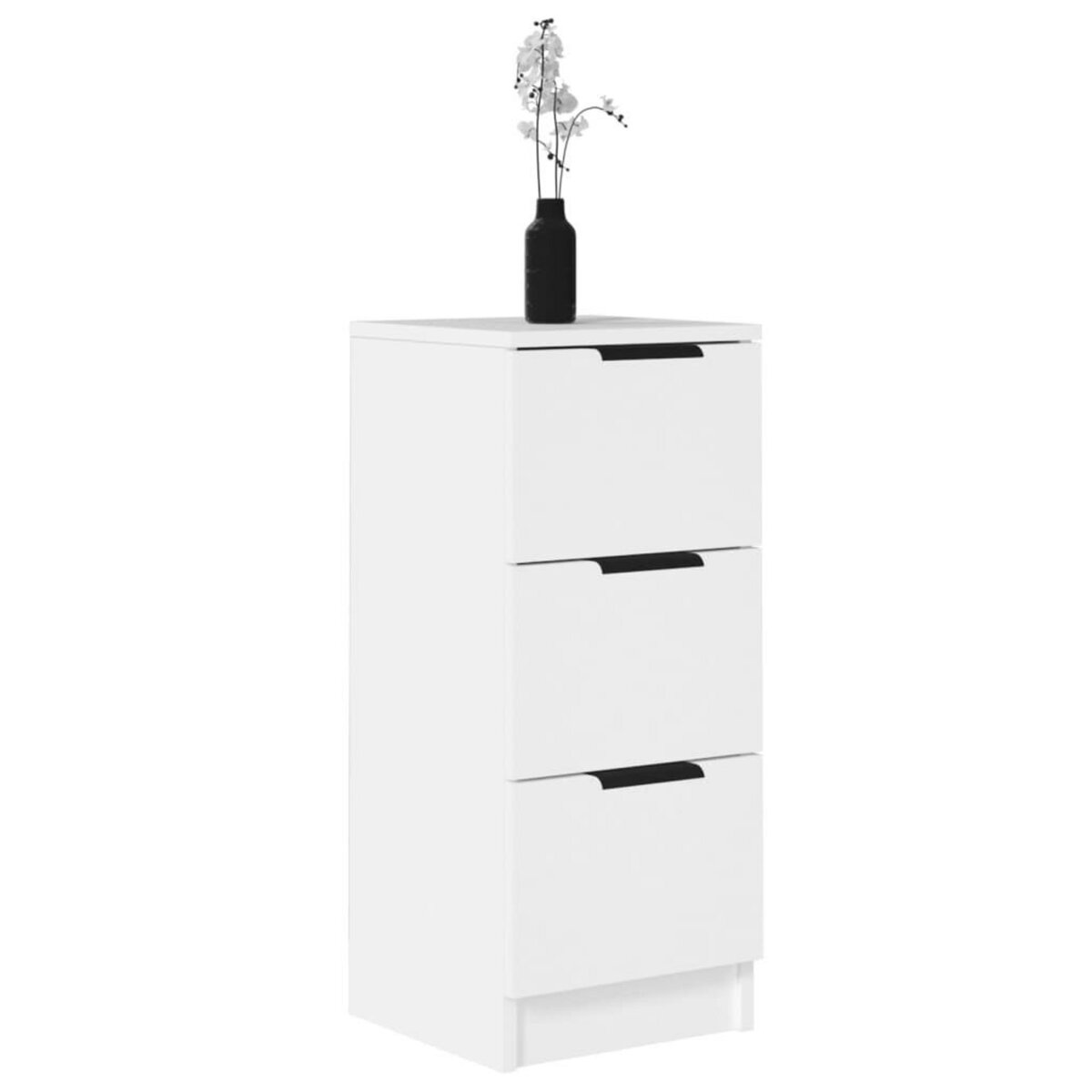 VIDAXL Buffets 2 pcs blanc 30x30x70 cm bois d'ingenierie