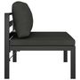 Voir la diapositive 3 : VIDAXL Canape central sectionnel avec coussins Aluminium Anthracite