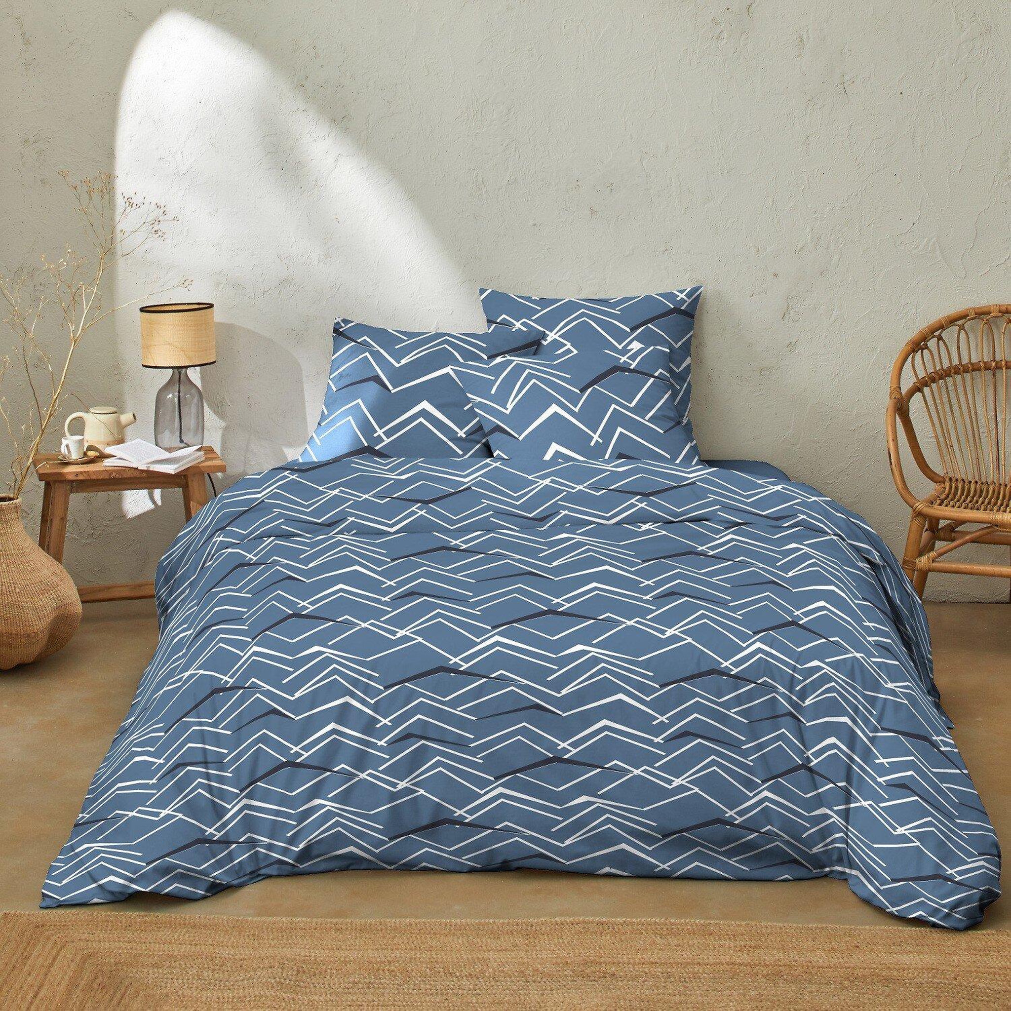 Voir la diapositive 2 : Home collection Parure de couette 3 pcs 240x220cm 100% coton 57 fils come on