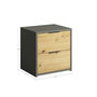 Voir la diapositive 5 : BEST MOBILIER Nicosie - lot de 2 tables de chevet - effet bois et gris - 44 cm