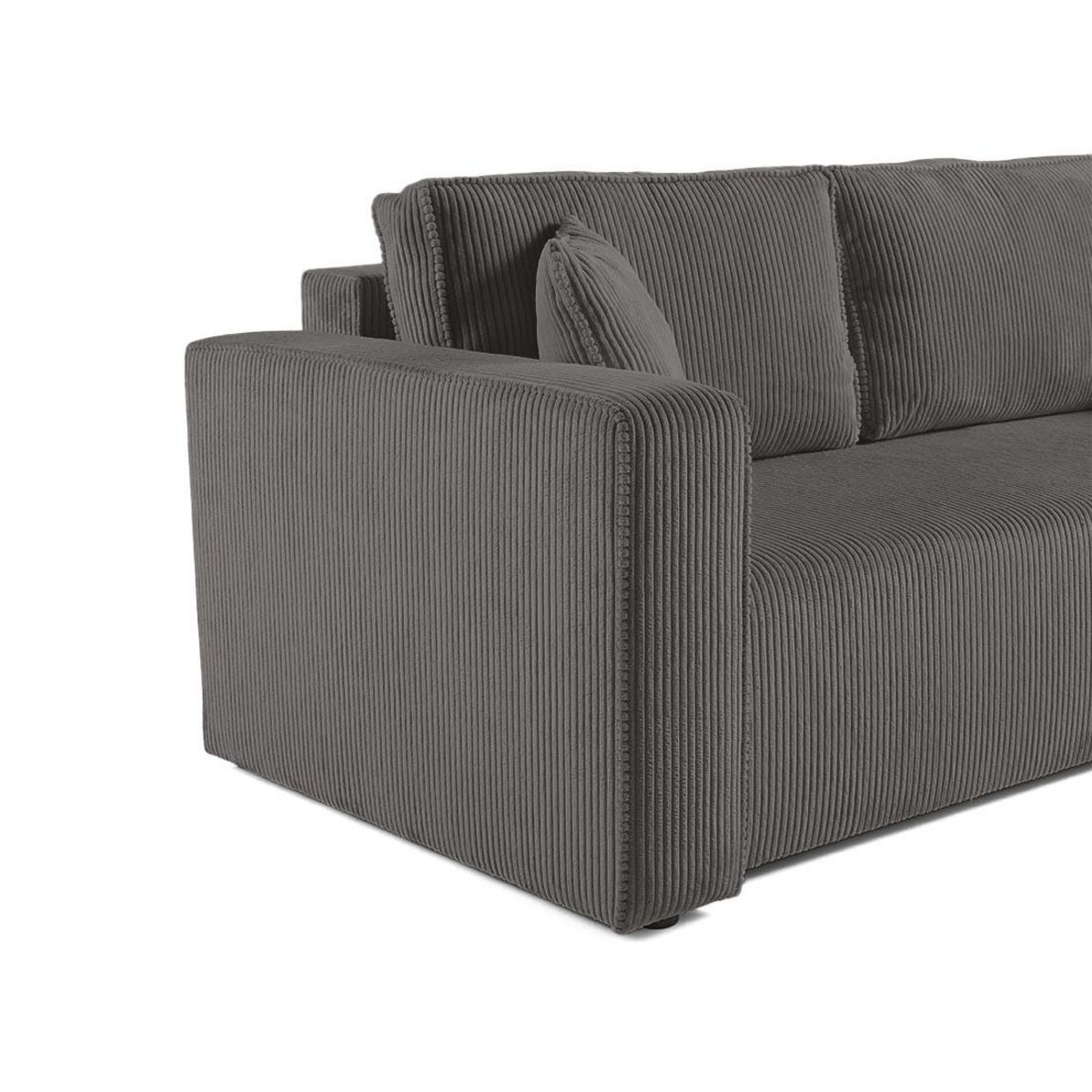 BEST MOBILIER Topaze - canapé droit 2 places - en velours côtelé