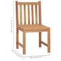 Voir la diapositive 6 : VIDAXL Chaises de jardin lot de 6 avec coussins Bois de teck massif