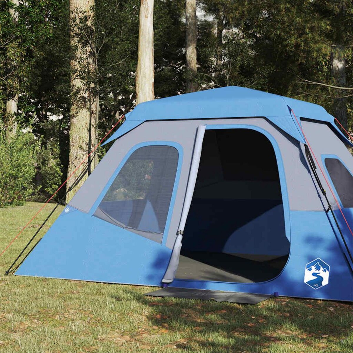VIDAXL Tente familiale 6 personnes bleu liberation rapide impermeable