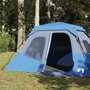 Voir la diapositive 4 : VIDAXL Tente familiale 6 personnes bleu liberation rapide impermeable