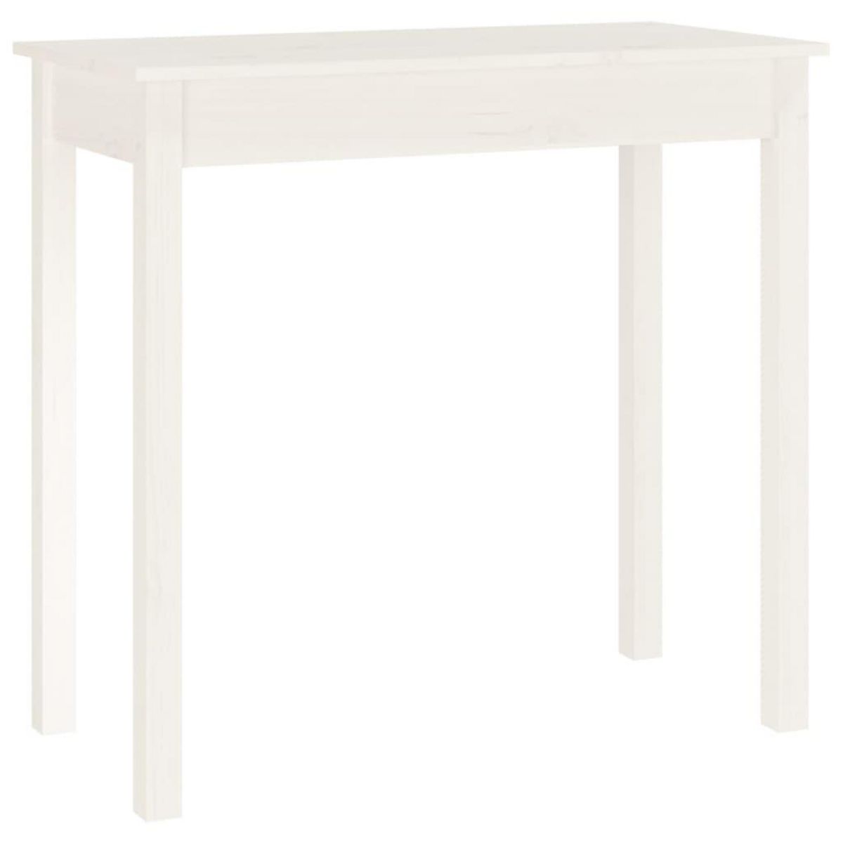 VIDAXL Table console Blanc 80x40x75 cm Bois massif de pin