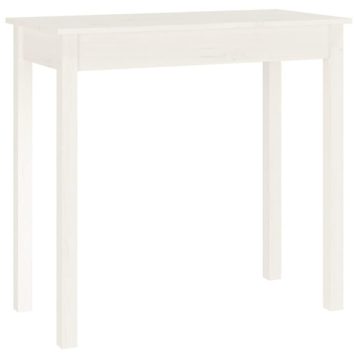 VIDAXL Table console Blanc 80x40x75 cm Bois massif de pin