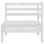 Voir la diapositive 5 : VIDAXL Salon de jardin 4 pcs Blanc Bois de pin massif