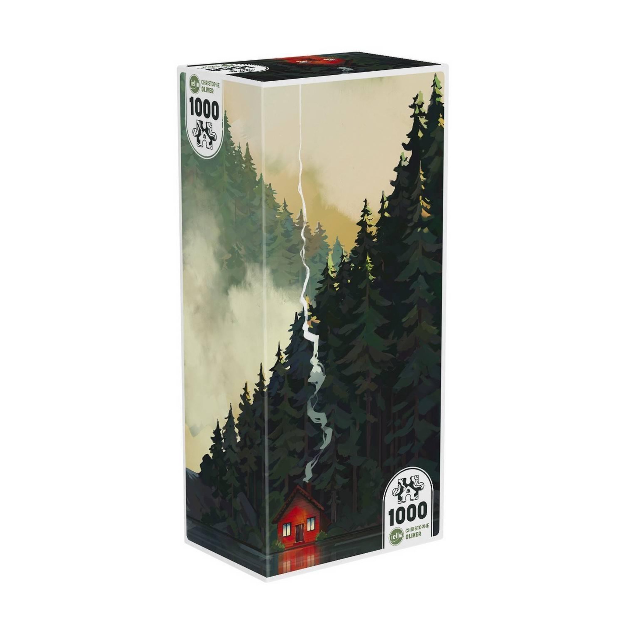 Voir la diapositive 2 : Iello Puzzle 1000 pièces Maison rouge Little Red House – Iello