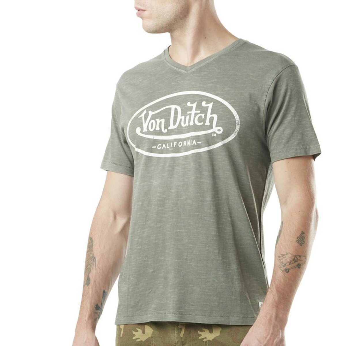 VON DUTCH T shirt /Beige Homme Von Dutch TYRON