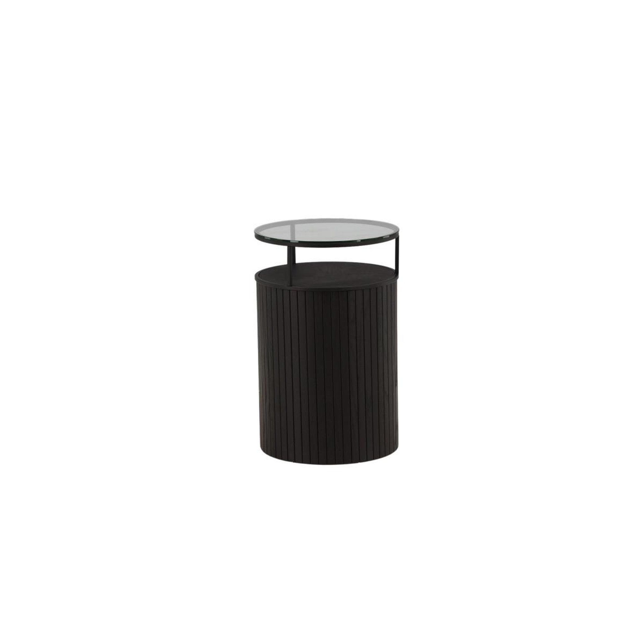 Voir la diapositive 2 : Paris Prix Table d'appoint en verre  bovall  58cm noir