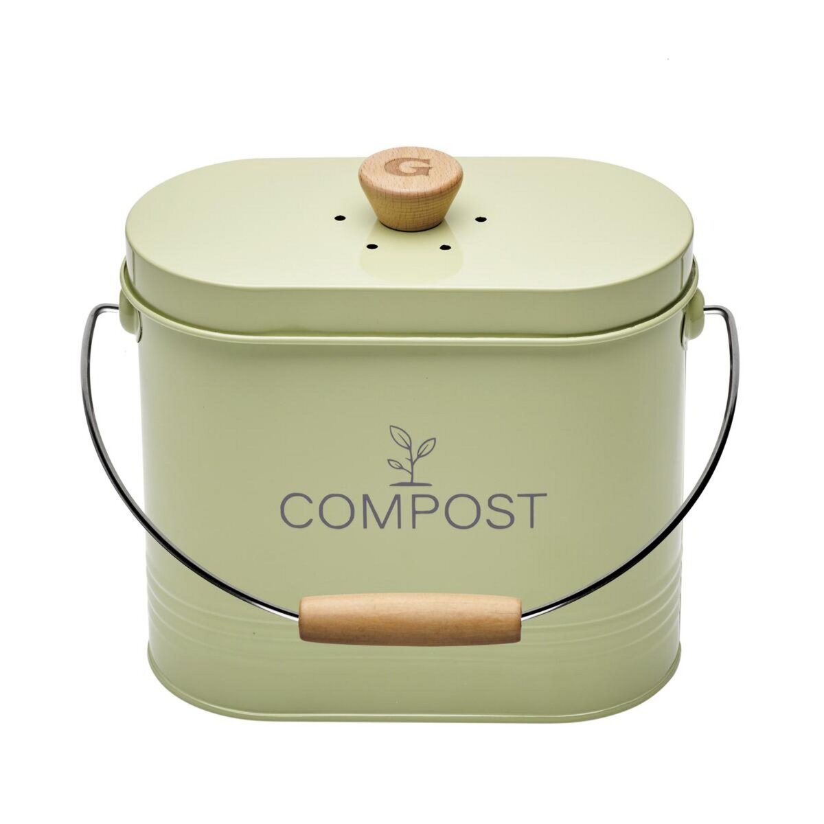 Guillouard Seau à compost ovale 3l vert - 040621
