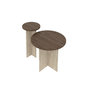 Voir la diapositive 1 : Habitat et Jardin Ensemble de table basse en bois  Private  70 x 70 x 40 cm - Noyer