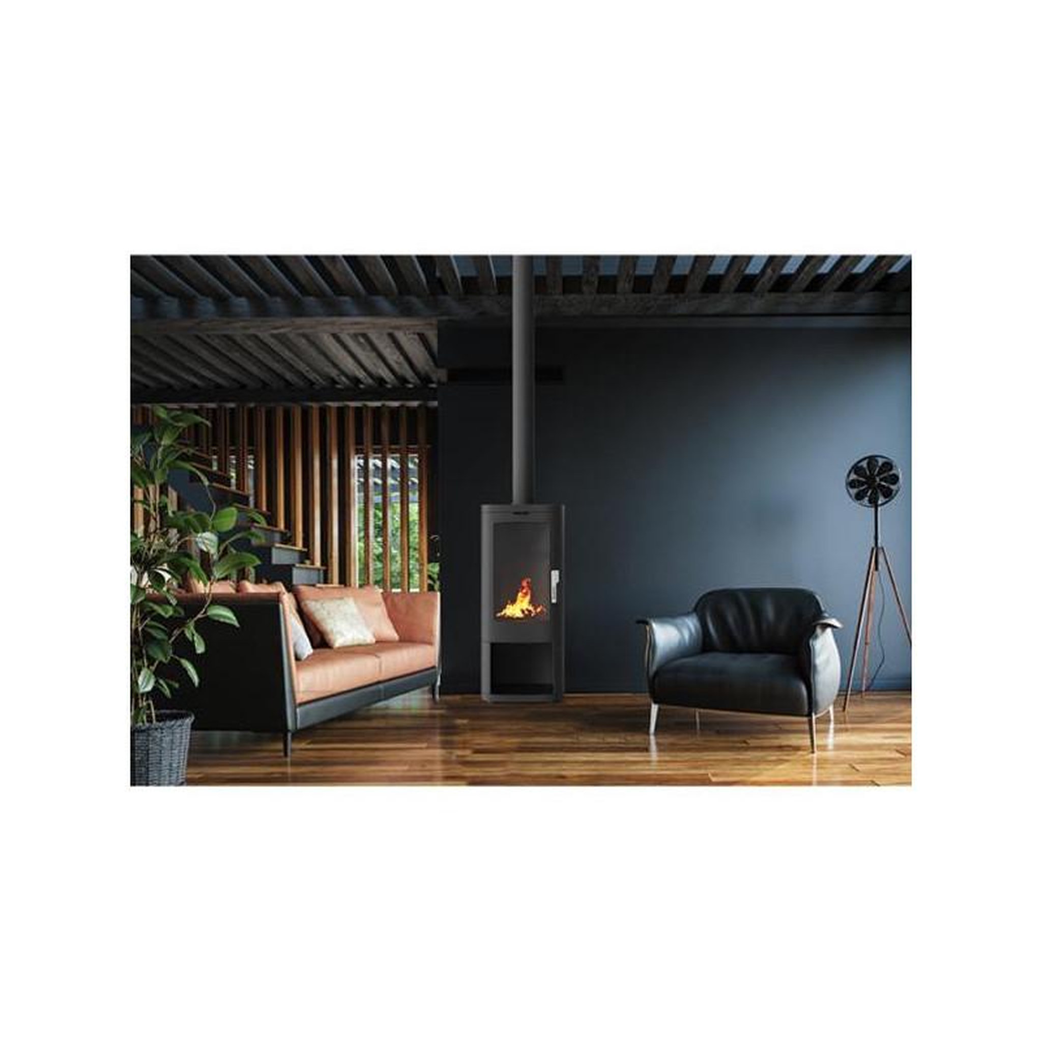 Voir la diapositive 4 : Supra Poêle à bois fonte 11.5kw noir - FR9016200B