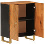 Voir la diapositive 3 : VIDAXL Armoire laterale marron et noir 60x33,5x75 cm bois de manguier