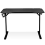 Voir la diapositive 3 : ID MARKET Bureau gaming droit 120 cm noir ALEXIS porte-gobelet et crochet pour casque