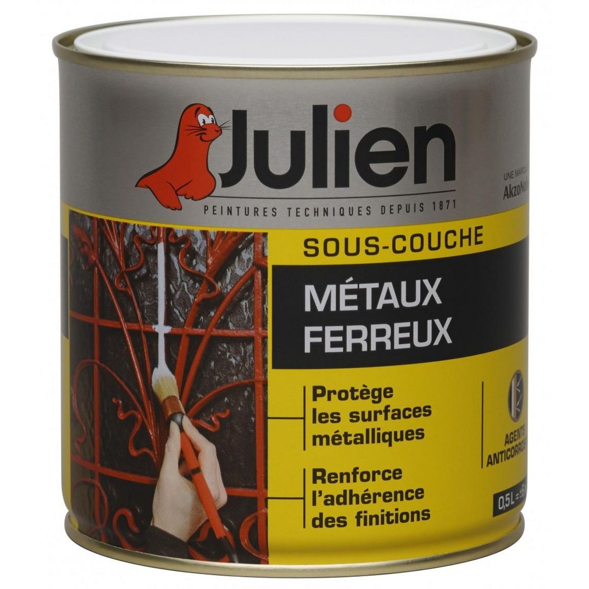 Julien Sous-couche métaux ferreux  JULIEN, 0.5 l