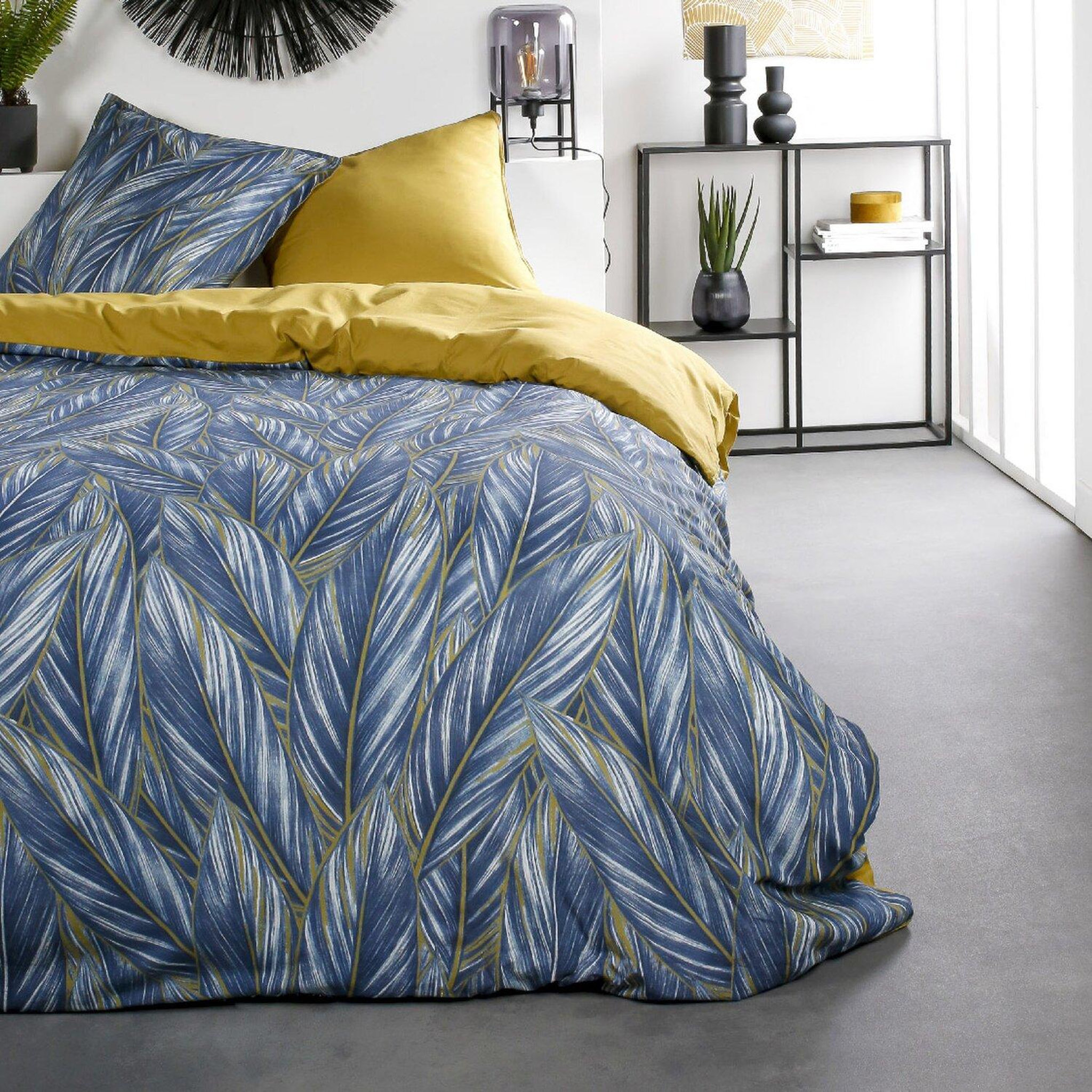 Voir la diapositive 1 : Home collection Parure housse de couette révers. 100% coton 57fils sunshine