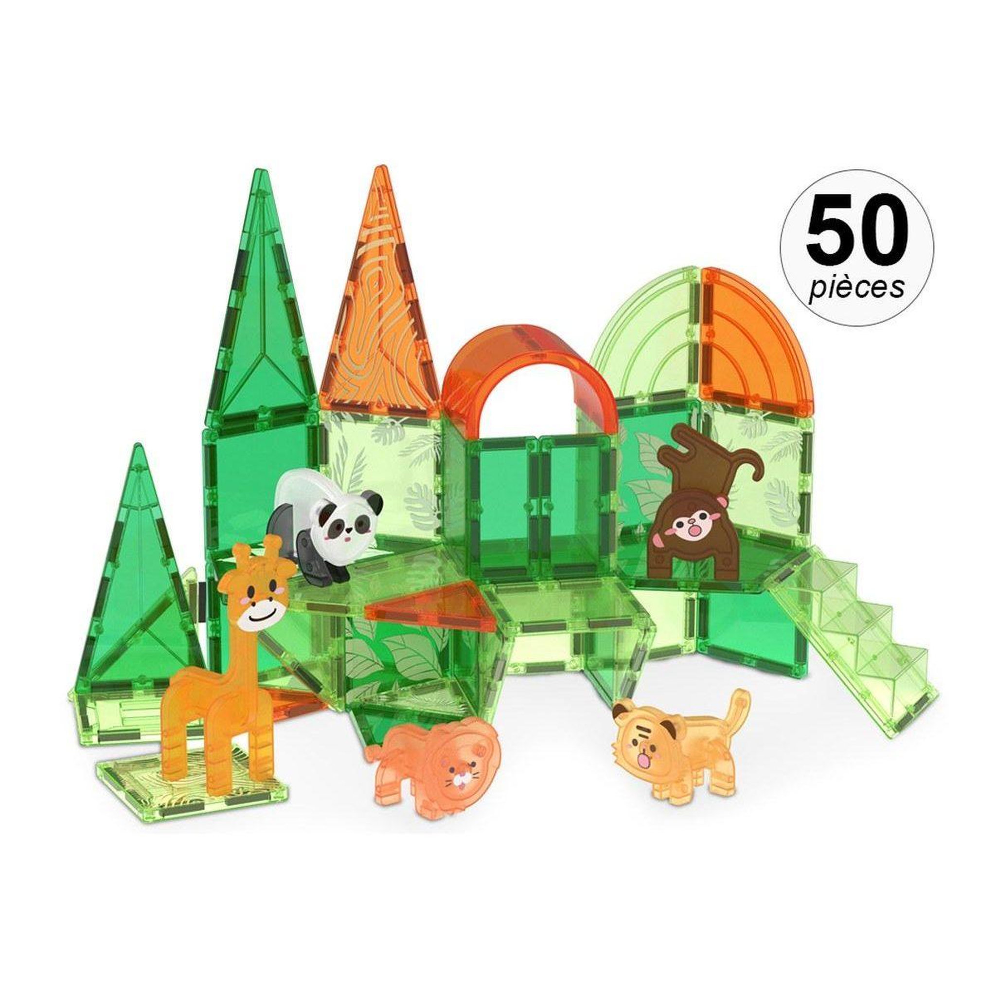 1001JOUETS Jeu de construction magnétique - 50 pièces - À partir de 3 ans - Matériaux ultra résistants