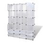 Voir la diapositive 3 : VIDAXL Cabinet modulable avec 18 compartiments blanc 37x146x180,5 cm