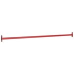 VIDAXL Barre de retournement 125 cm Acier Rouge