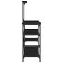 Voir la diapositive 5 : VIDAXL Support de boulanger noir 90x40x132 cm bois ingénierie et métal