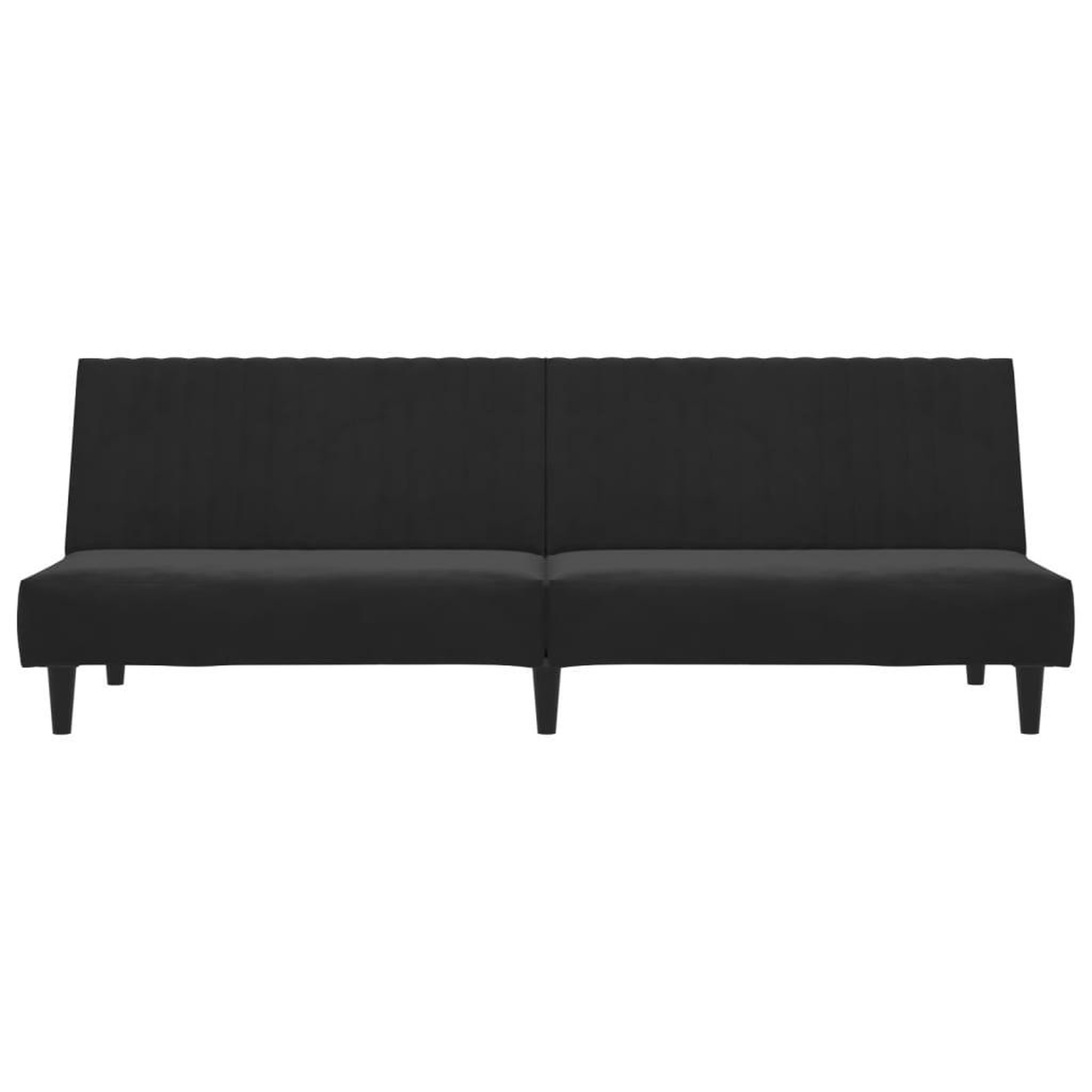 Voir la diapositive 5 : VIDAXL Canape-lit 2 places noir velours