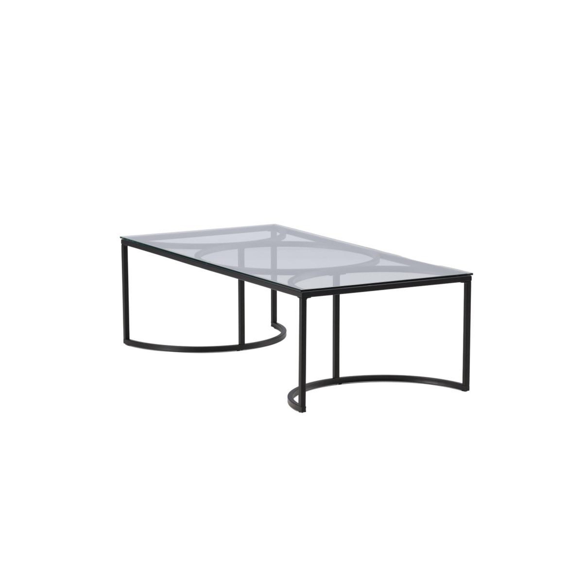 Voir la diapositive 3 : Paris Prix Table basse design en verre  skanor  140cm noir