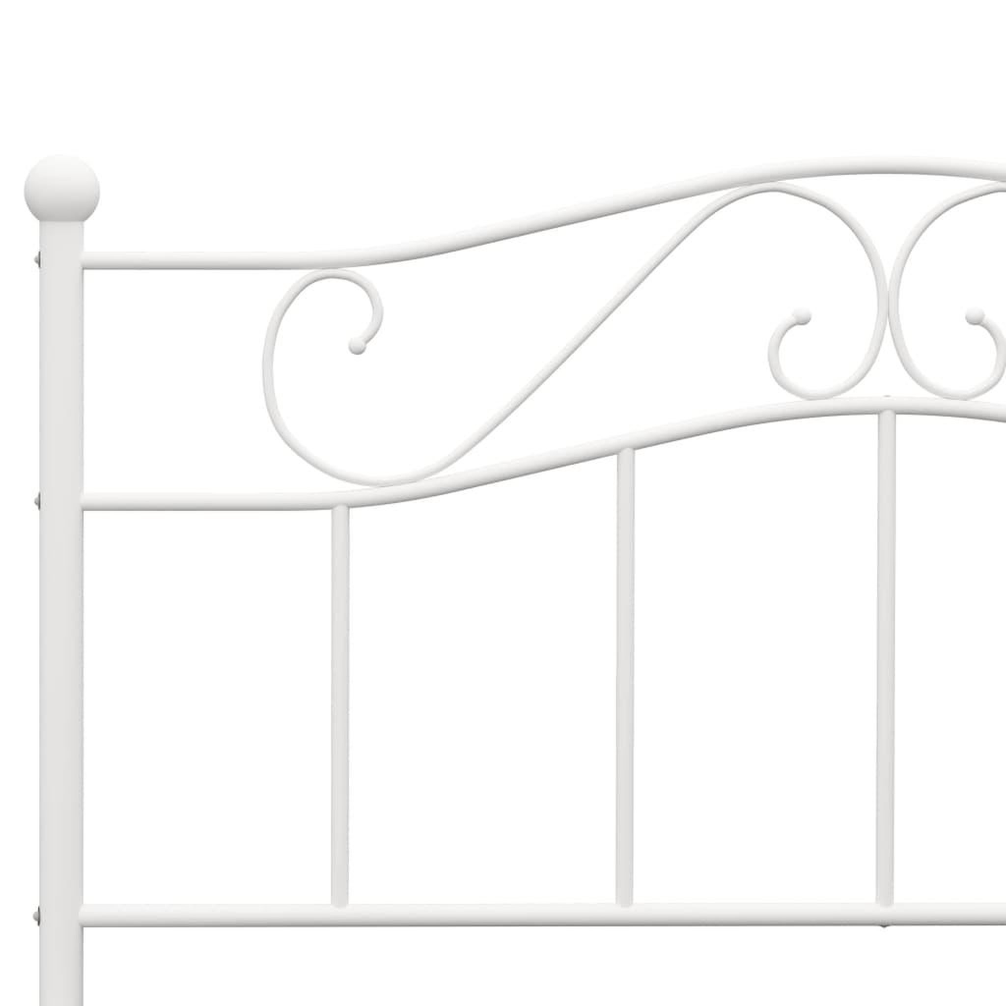 Voir la diapositive 5 : VIDAXL Cadre de lit Blanc Metal 120 x 200 cm