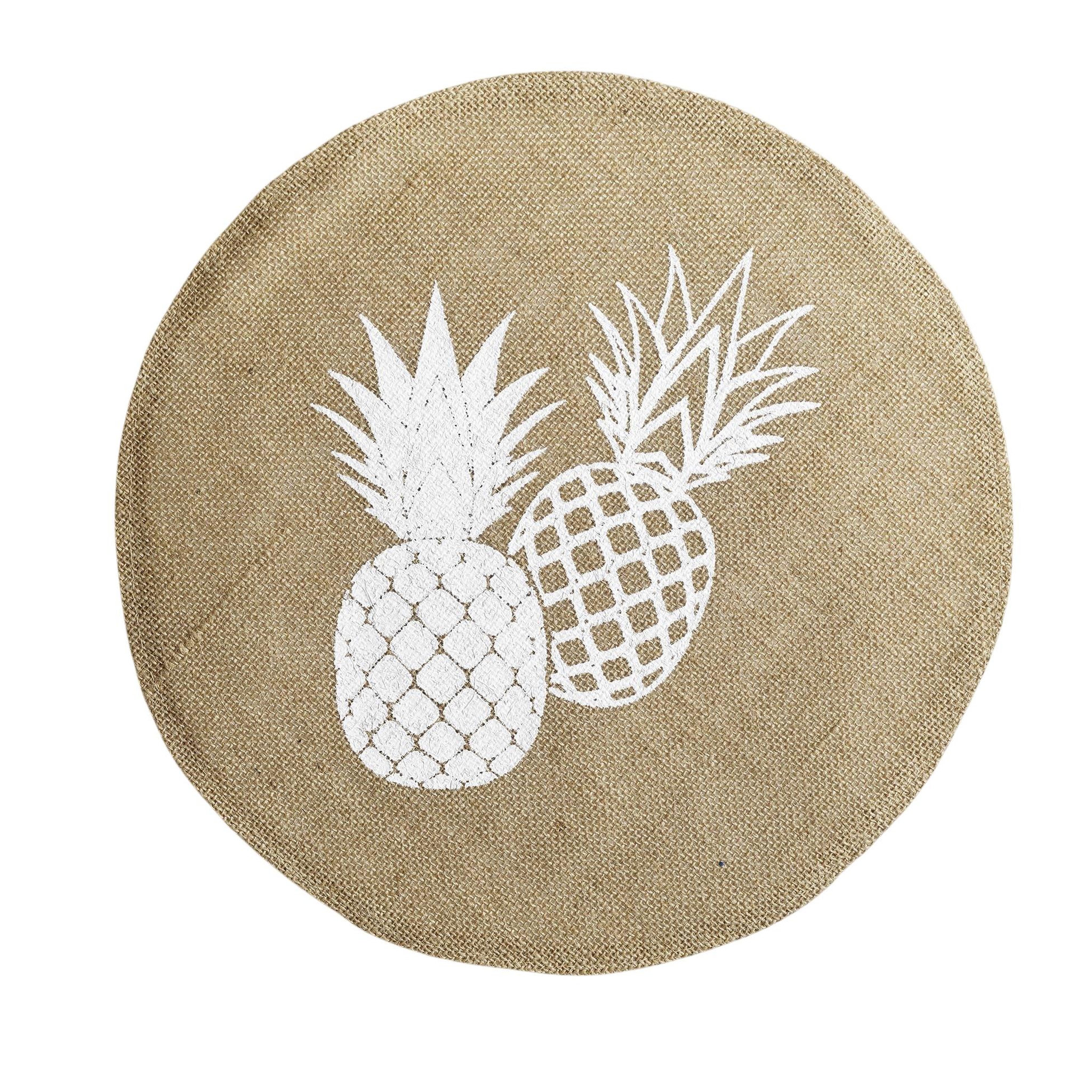 Eden Set de table en jute ananas design et moderne. Coloris disponibles : Marron